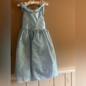 Disney Cinderella Butterfly Blue Sparkly Princess Dress Size 7/8 youth